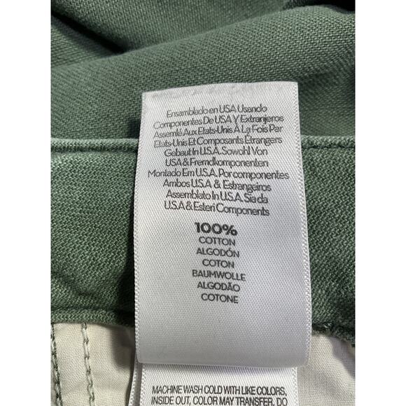 Mother 'The Major' Green Cotton Sneak Fray Pant Size 26 - Picture 3 of 5